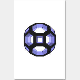 gmtrx lawal v2 skeletal truncated octahedron Posters and Art